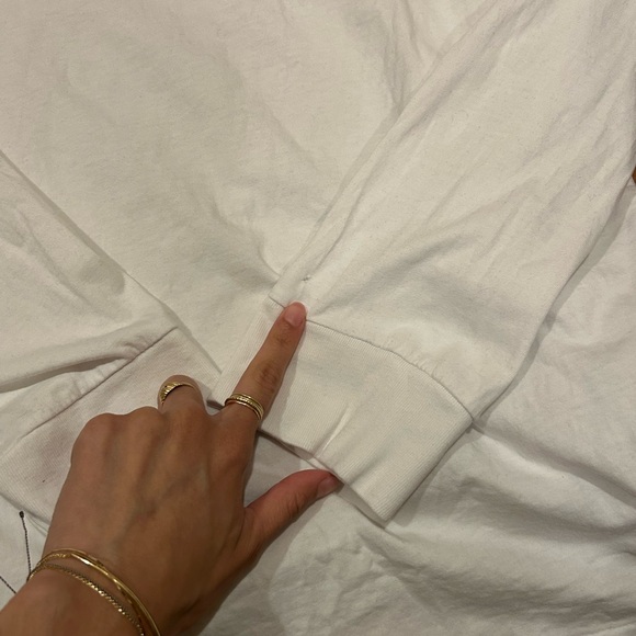 Polo Ralph Lauren white tee long sleeve sz L - Picture 4 of 5